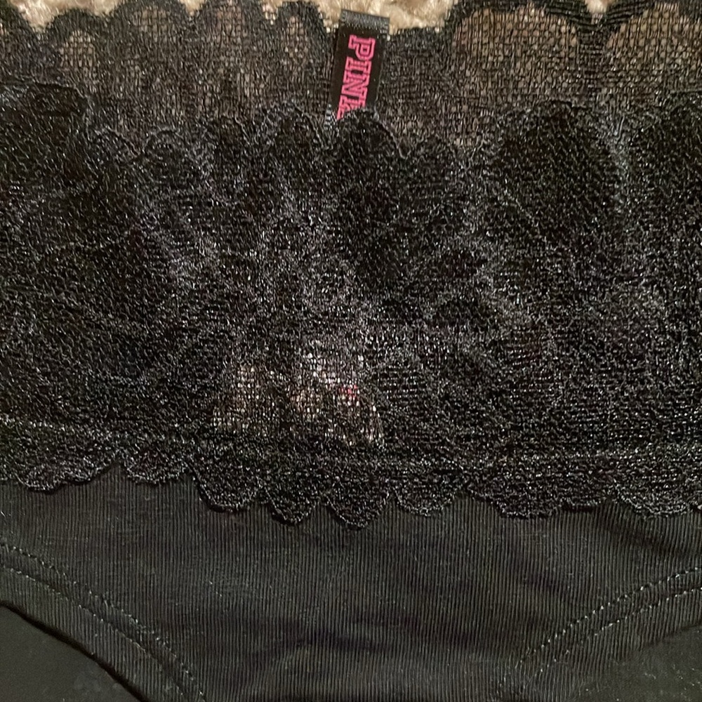 NWT PINK Victoria’s Secret Black Lace Extra Low Rise Hipster Panty - Picture 8 of 12